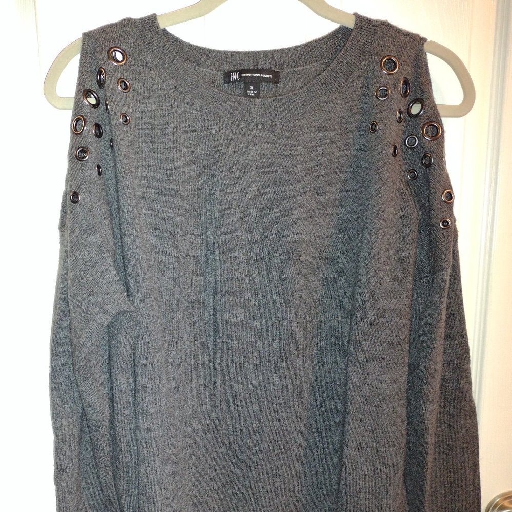 INC International Concepts Cold Shoulder Sweater XL